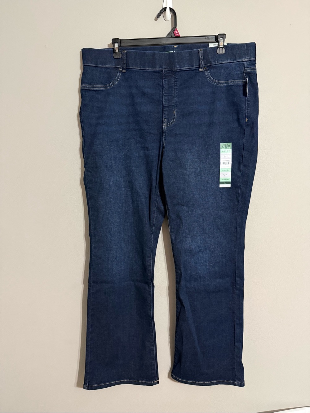 Terra & Sky Women’s Dark Wash Bootcut Jeggings 2x